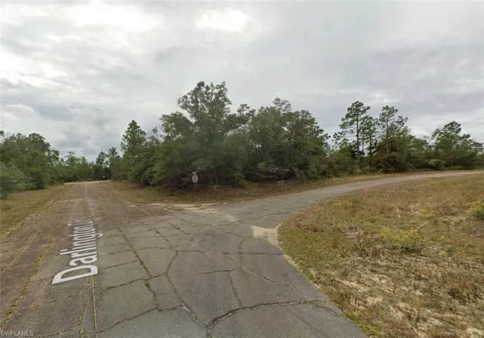 Road frontage on Darlington Drive, featuring a natural landscape with mature trees and native vegetation