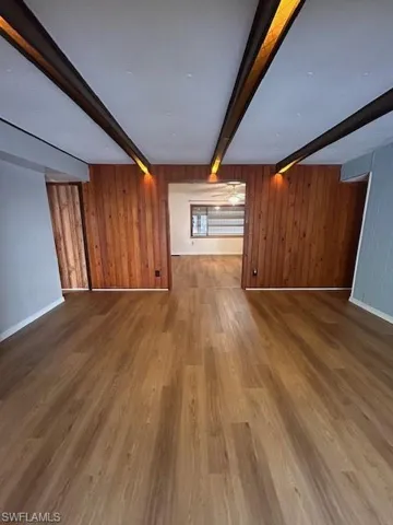 lighted wood beams