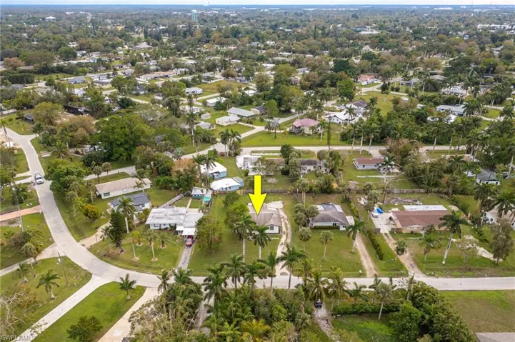 Birds eye view of property