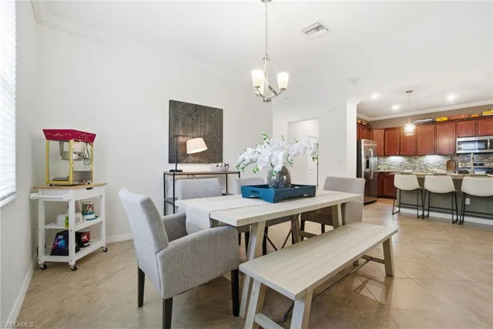 The designated dining space - great for casual dinner party!