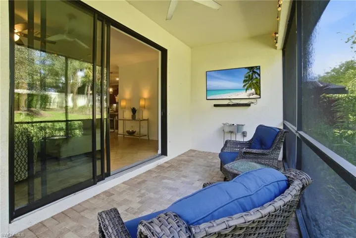 Private outdoor living space perfect for relaxing, entertaining, or enjoying Florida’s year-round sunshine.