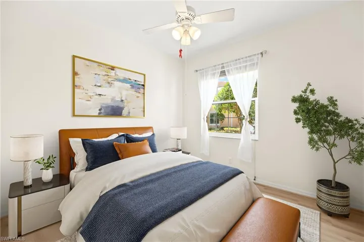 Virtually staged 2nd bedroom