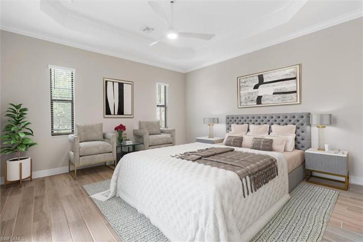 Primary Bedroom Staged