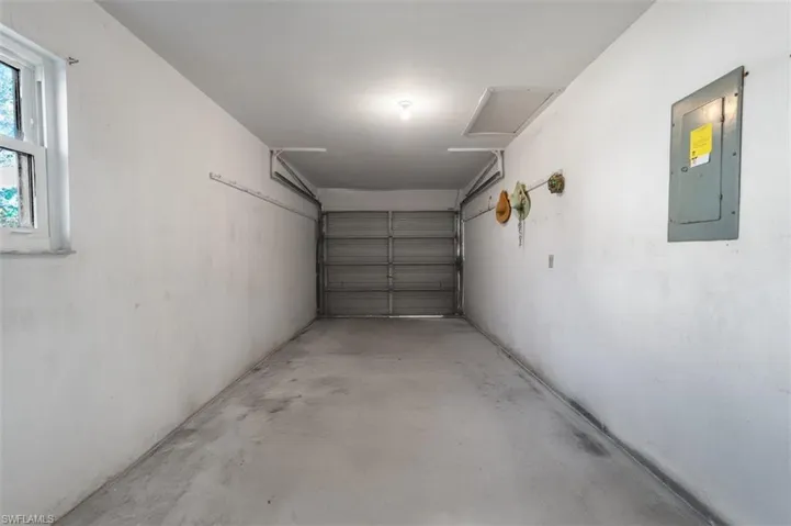 Garage with electric panel