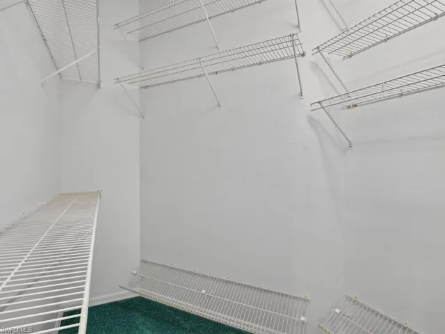 White wire shelving system