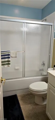 Full 2nd bath featuring vanity, bath / shower.