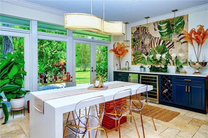 Dining area featuring Wet bar!
