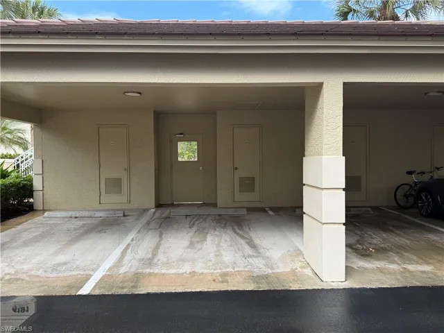 Assigned parking spot with storage