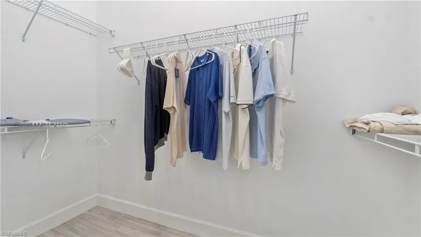 View of walk in closet