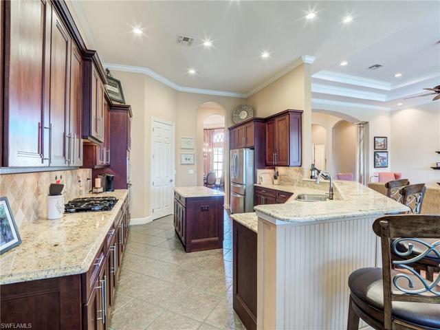 Kitchen features a bar counter