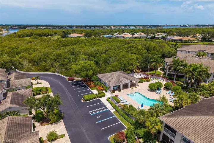 Bird's eye view of a pool
