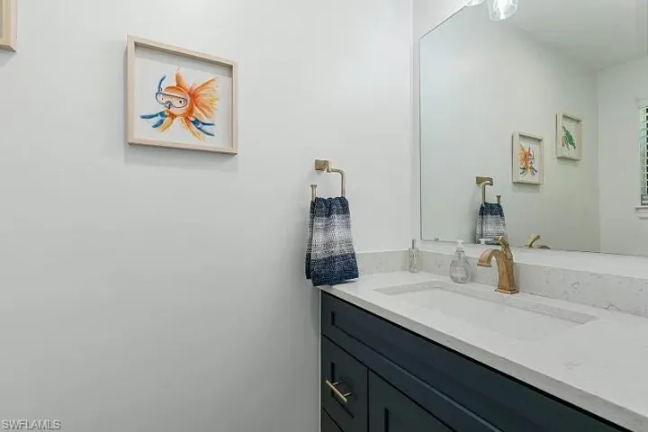 Bathroom featuring vanity