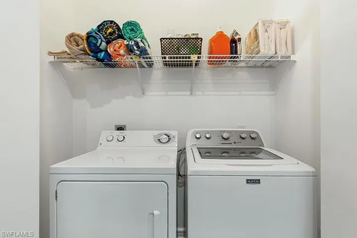 Laundry area with independent washer and dryer