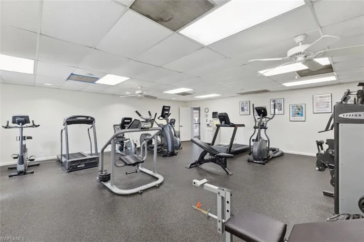 Exercise Equipment & Stretching Area.