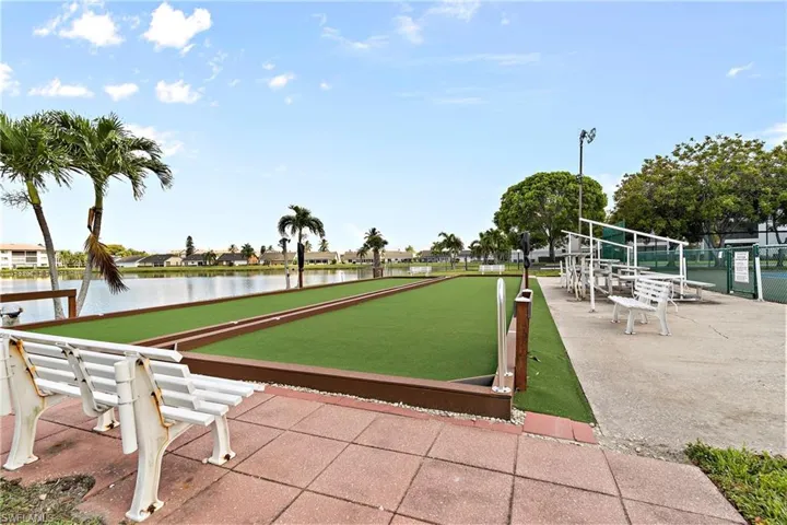 Main Lake & Bocce Ball Area.