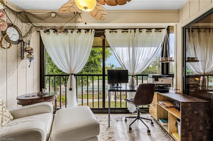 Office featuring ceiling fan