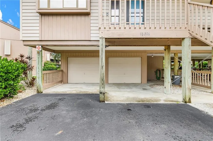 Garage with driveway