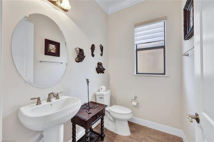 Half bathroom with nice natural light!