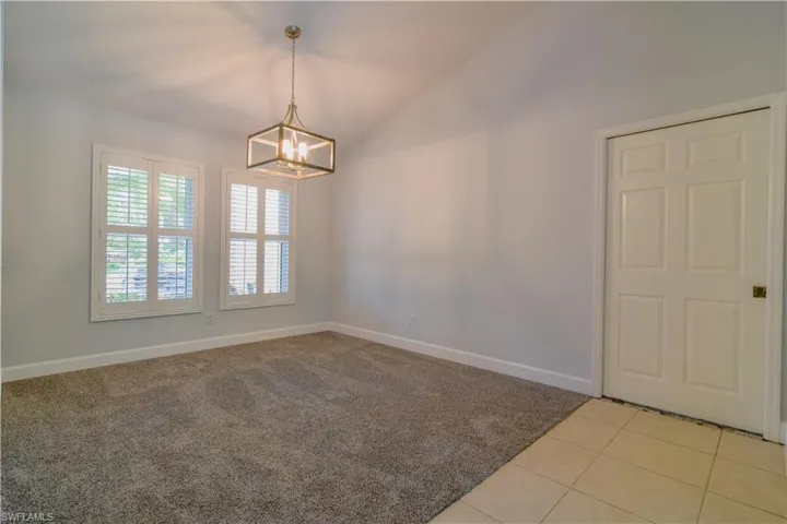 Pocketed sliding door entrance to Great Room.