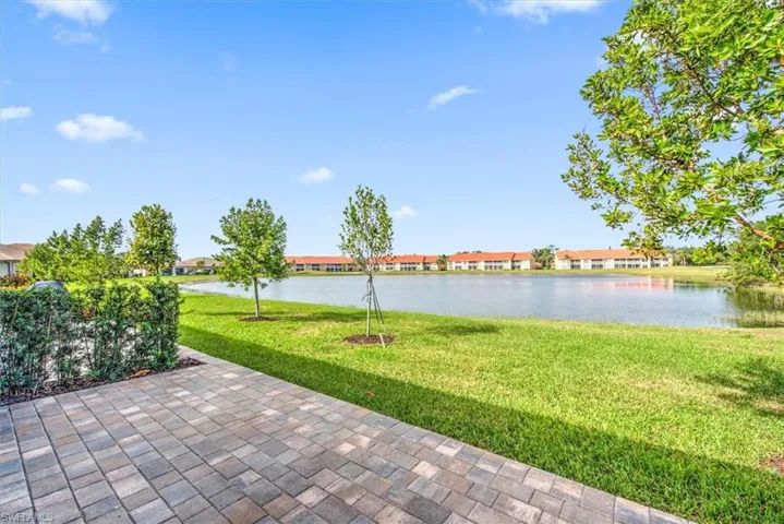 View of yard featuring a water view