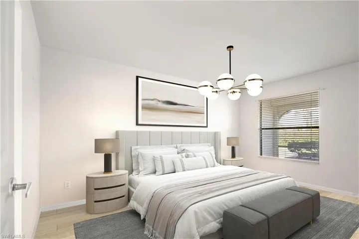 Virtually staged Primary Suite