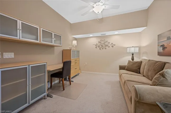 Den with office area and sleeper sofa