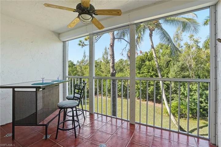 lanai with private preserve view