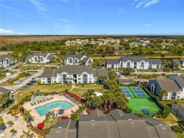 Bird's eye view of a pool