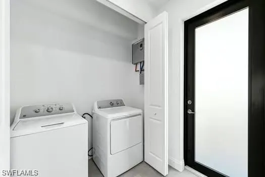 Laundry area #1 with washing machine and dryer