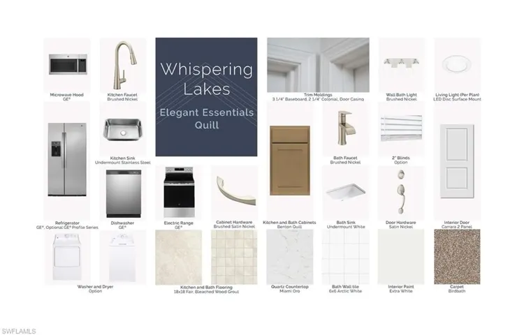 Elegant Essentials Quill, Upgraded Features (Everything shown except washer, dryer, blinds)
