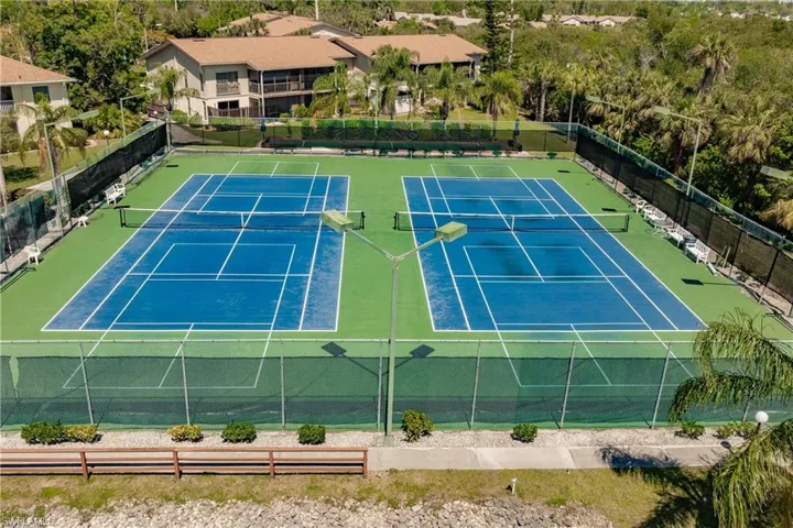 View of sport court with fence