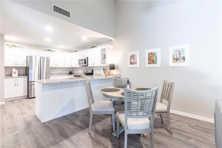 Dining room close to kitchen for great functionality.