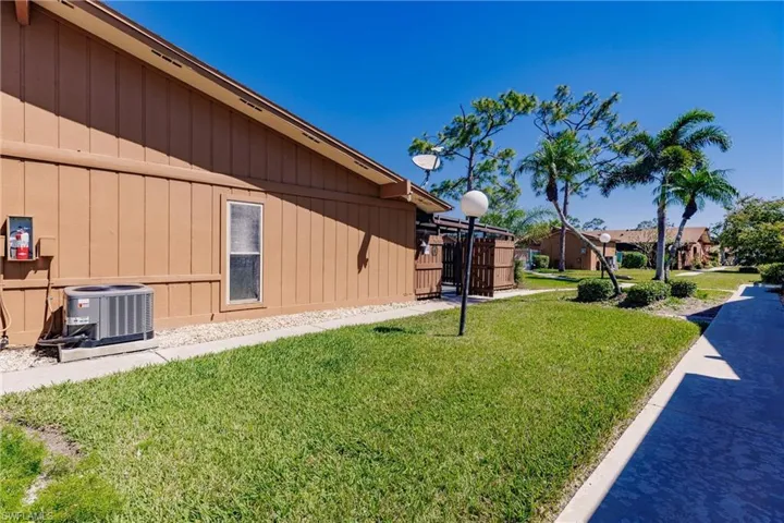 View of yard featuring central AC