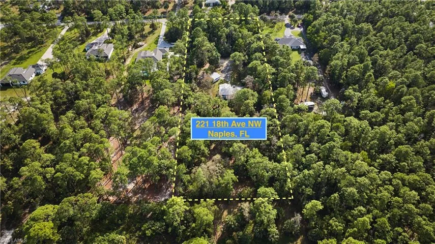 Aerial overview of property's location featuring a forest