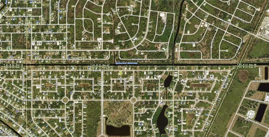 Aerial Map. Displaying the property's geographic location and surrounding infrastructure