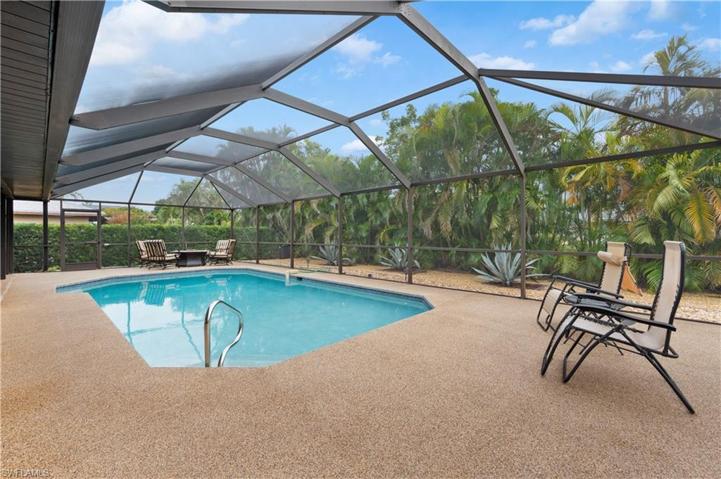 Pool & Sunning Deck with pebble-like finish and slip-resistant texture