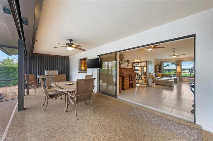 Outdoor under cover Sitting and Dining Area off Great Room
