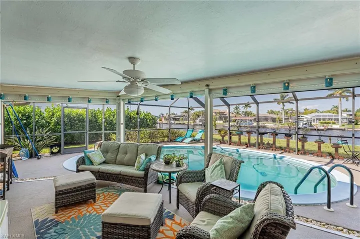 Relaxing pool area