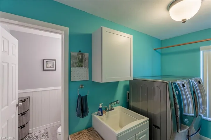 Inside Laundry with 1/2 Bathroom