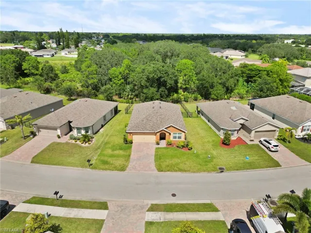 Aerial view of residential area