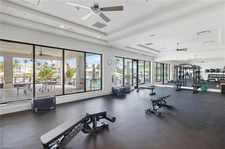State-of-the-art fitness center with full exercise class schedules