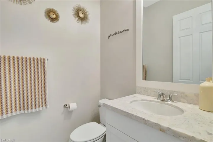 Half bath located near bedroom hallway