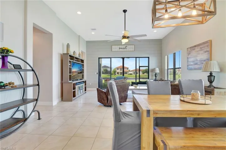 Closer look of dining area & great room