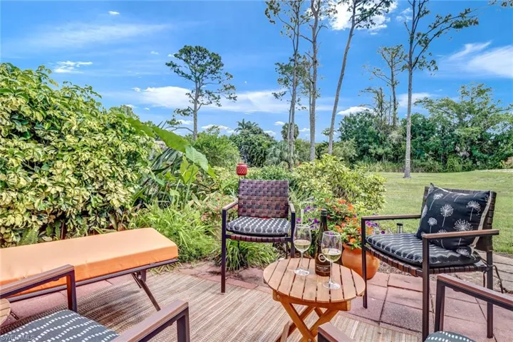 Enjoy the Florida winters on your patio, with a park like setting.