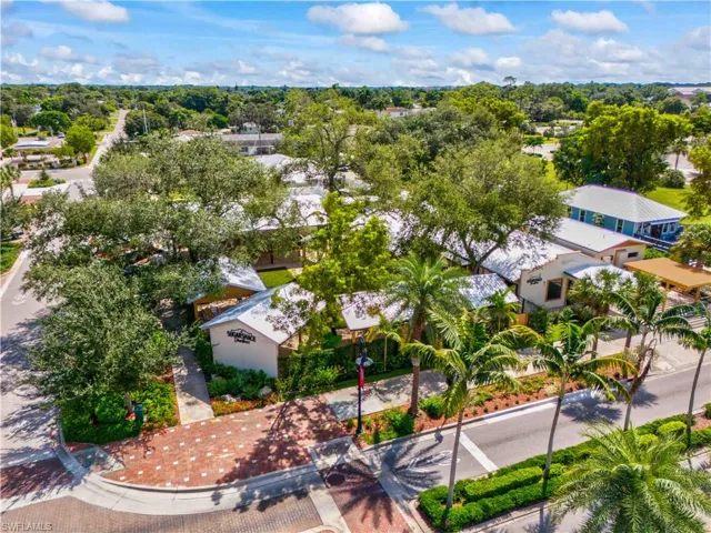 Aerial view of residential area