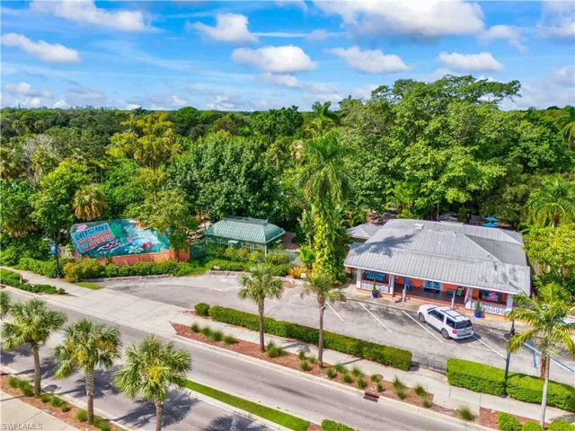 Drone / aerial view of a heavily wooded area