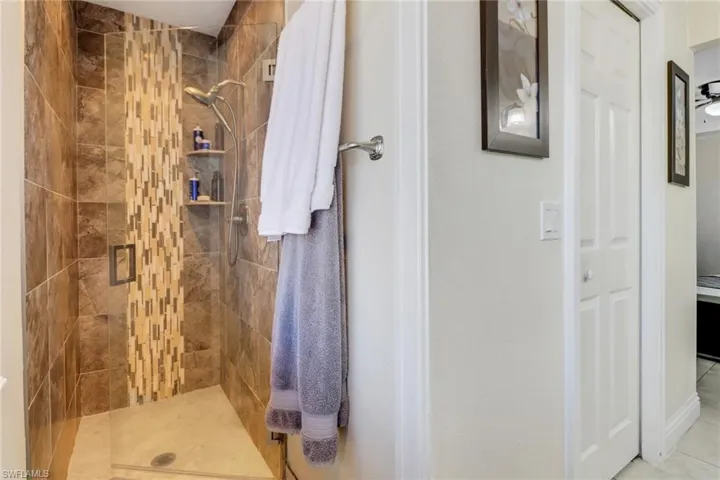 Bathroom with a shower stall