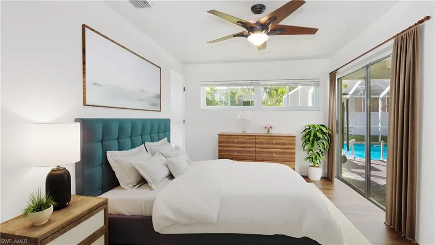 Photo includes reality staging to showcase the possibility of the main bedroom. Design services included with purchase!