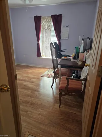 Office featuring light wood-type flooring