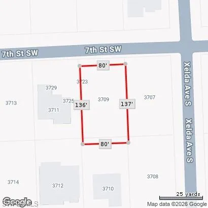 Property Survey. Displaying the boundaries and dimensions of the property